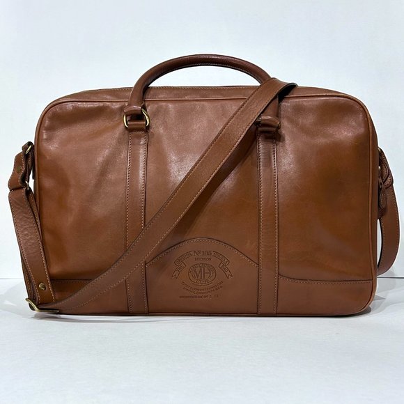 Vintage Ghurka Marley Hodgson Madison No. 105 Tan Leather Briefcase USA 1994 EUC - Picture 1 of 16